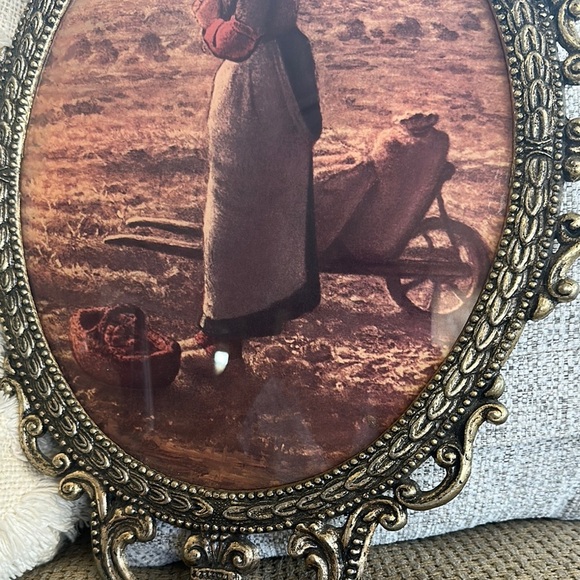 Vintage The Angelus" by Jean-François Millet Gold Framed Art Print - Picture 9 of 9